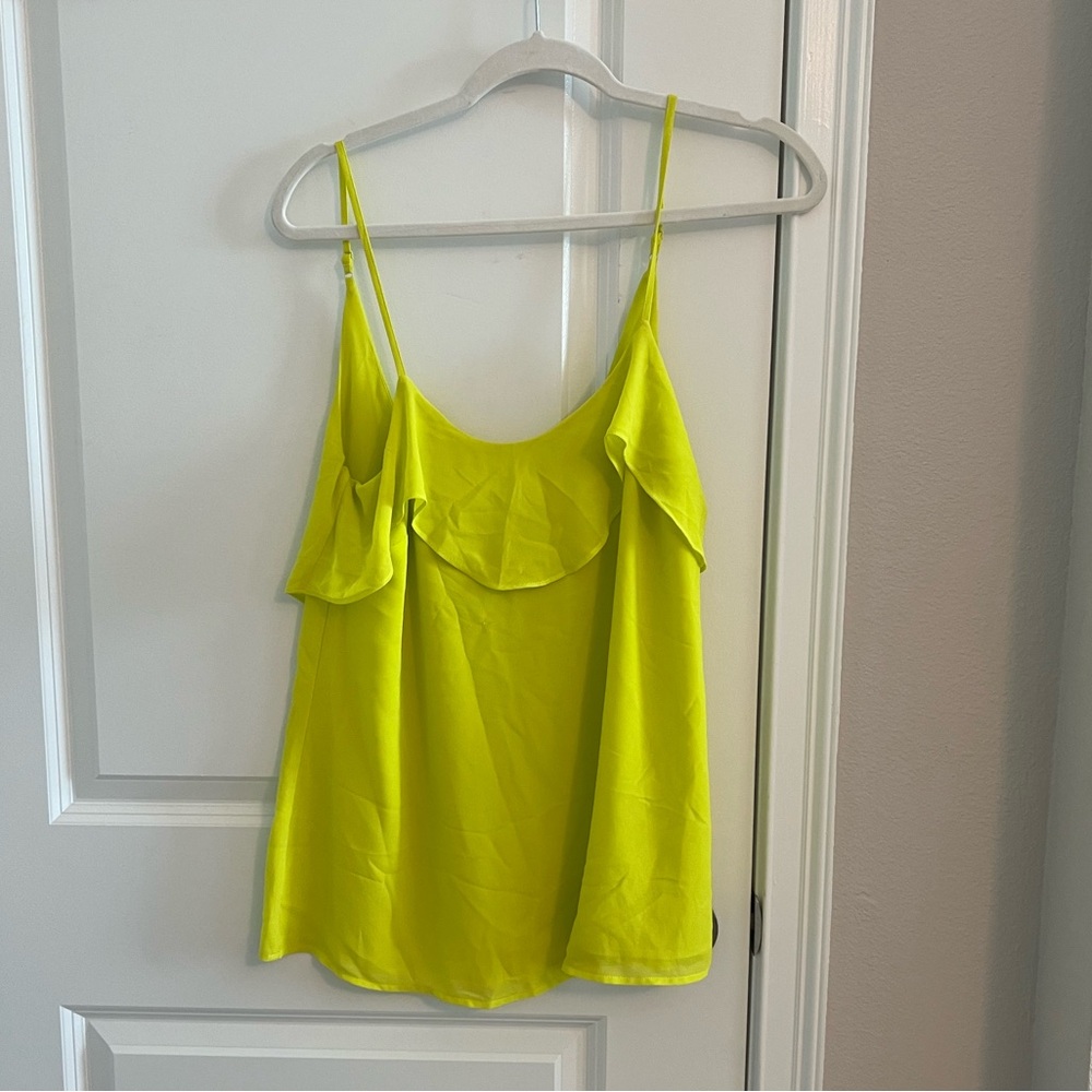 Lime green/yellow top with the open back.